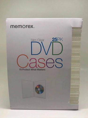 25 PCS, New Memorex 7MM Slim Super Clear DVD Cases, FREE SHIPPING - 第 1/3 張圖片