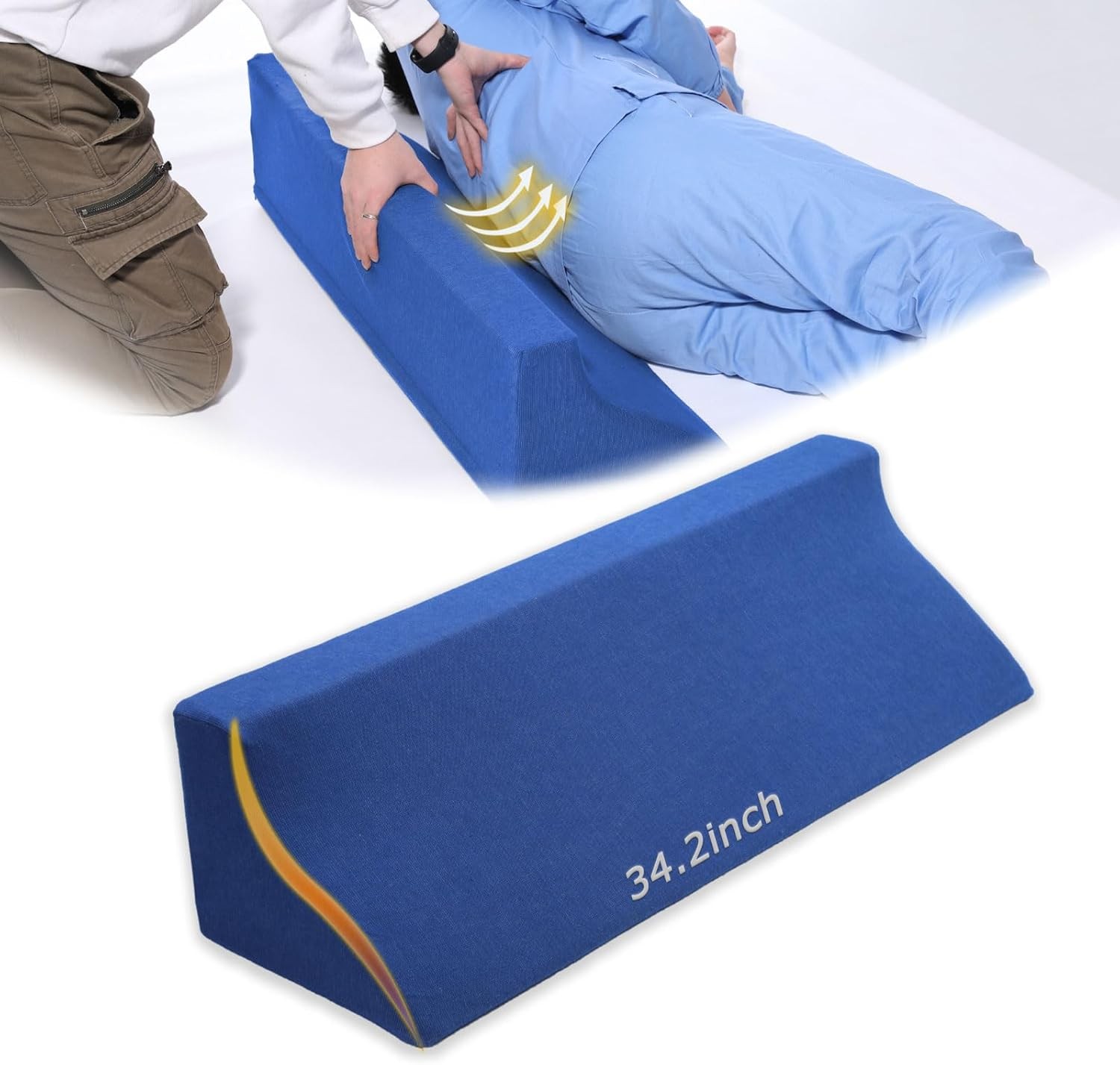 30-Degree Wedge Pillow for Side Sleepers & Post-Surgery Comfort