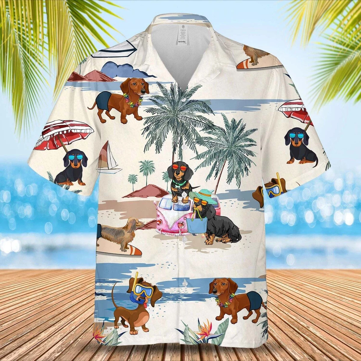 Dachshund clearance hawaiian shirt