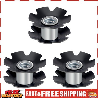 3pcs Mountain Bike Fangled Nut 28.6mm Bicycle Steer Tube Ahead Headset Star Nuts