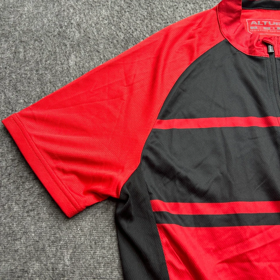 Camiseta deportiva de ciclismo Altura para hombre roja mediana cremallera completa bicicleta elástica Foto 3 de 4