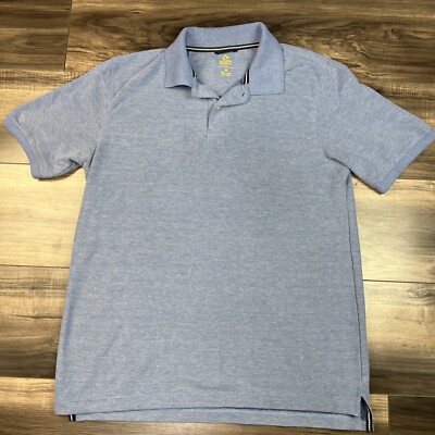 Rugged Trails Performance Shirt Medium Short Sleeve Blue Collared Polo
