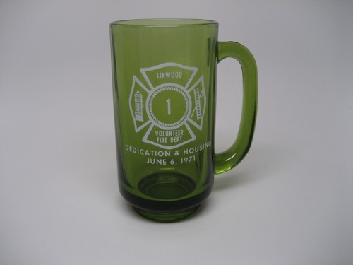 Vintage June 6, 1971 Linwood Volunteer Fire Dept. Cup Mug Beer Stein