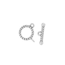 Sterling Silver 2 Loops Toggle Clasp 10mm 99985