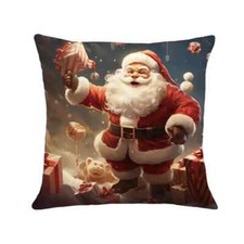 NEW! Modern Fashion Decoration Style SANTA Pillow Cover. 17".w.Zipper. #3