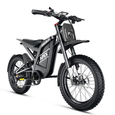ARKVELD Electric Dirt Bike Mountain Motorcycle 48V 32AH 3000W Motor 40MPH Speed Ebike
