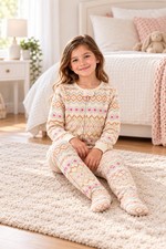 Carter's Kid Girls' 1-Piece Fair Isle Fleece Pajama Size 8