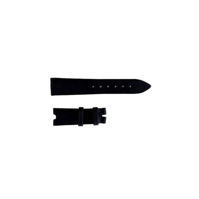 Authentic Breguet Reine De Naples Black Satin Leather Watch Band Strap 16mm