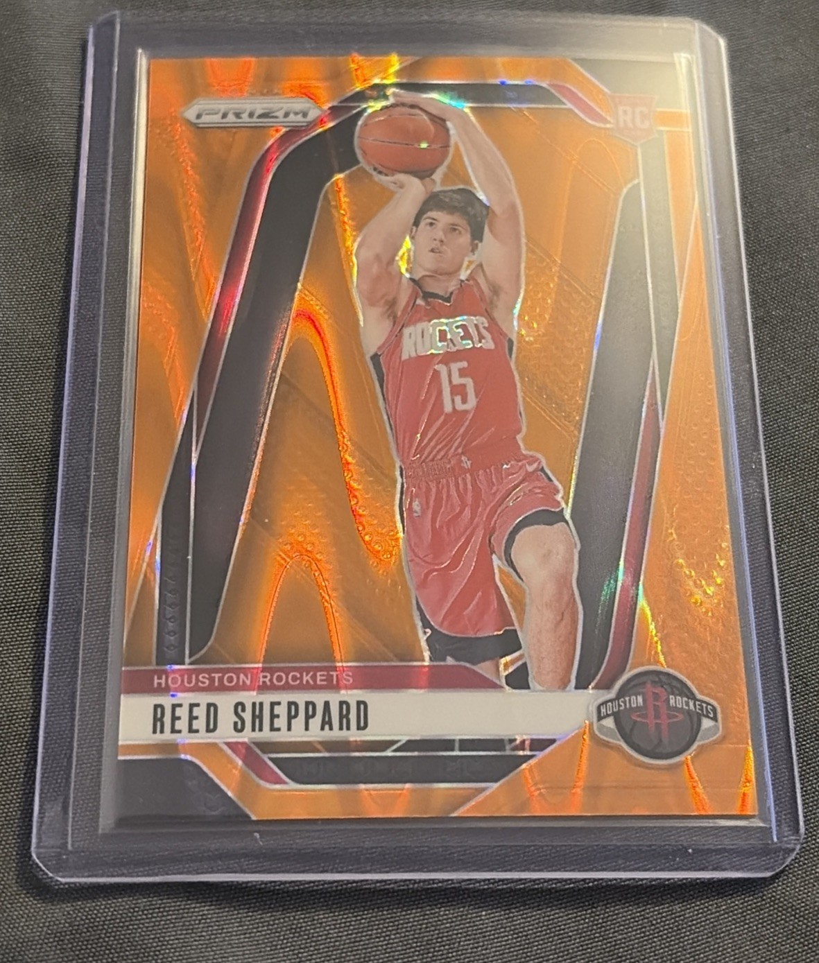 2024-25 Panini Prizm Reed Sheppard #268 Orange Seismic Prizm /199 RC Rookie