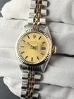 1978 ROLEX Oyster Date Lady Two Tone Gold Steel Vintage Watch 6916/6917, 26mm