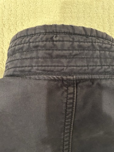 Abercrombie & Fitch Jacket Coat Mens Size Small Faux Fur Lined Navy Blue Vintage - Picture 13 of 17