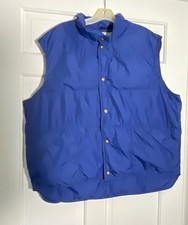 Vintage LL Bean Goose Down Vest Mens XL Blue Snap Button USA Made Puffer Outdoor