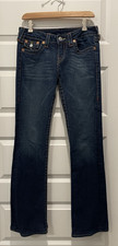 True Religion Women’s Boot Cut Jeans Size 29 Dark Wash Denim Becky Made In USA