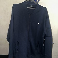 NWT Polo Ralph Lauren Men's Double Knit Bomber Jacket Navy