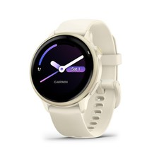 Garmin v voactive 6 GPS Smartwatch w/AMOLED Display, Lunar Gold/Bone