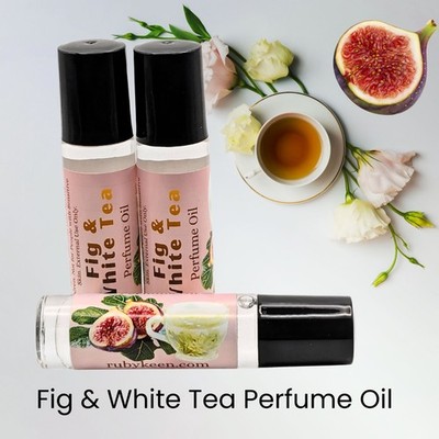 Fig & White Tea Perfume Oil | Fresh Botanical Fragrance | Clean Tea Scent