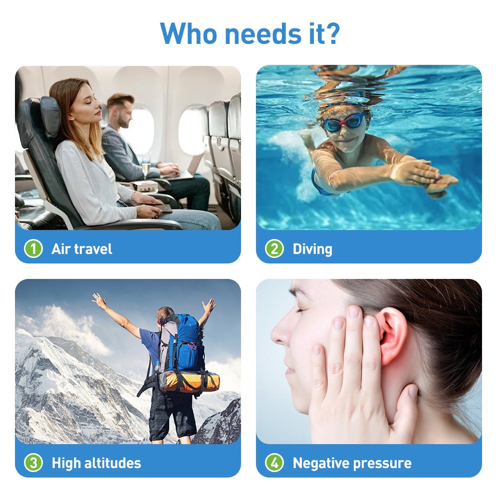 Electric Ear Pressure Relief Device Eustachian Tube Unblocker Balances Tinnitus