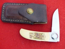 Gerber USA Paul Locking scrimshaw mint Model 2PM knife & sheath