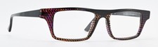 THEO BELGIUM Brille Merckx Rechteck Glanz Schwarz Punkte Mehrfarbig Art Design M