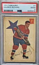 1954 Parkhurst Maurice Richard #7 PSA 2