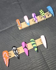Handmade Medium Size Press On Nails Long Stilleto Colorful And Fun