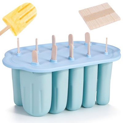 Eisform Eis am Stiel Formen Silikon Eisförmchen BPA-frei 10 Stück Stieleis Forme