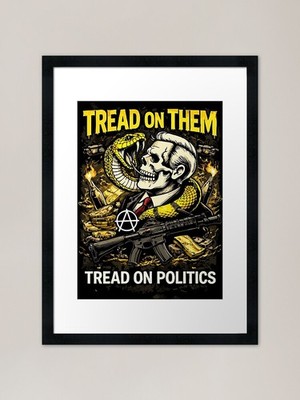 Tritt drauf! 2 gerahmte Kunstdrucke gerahmtes Wandbild Poster Leinwanddruck Bild