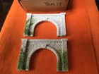 2x Stone Style tunnel n scale gauge Twin Track Painted Painted Foliage TRM13