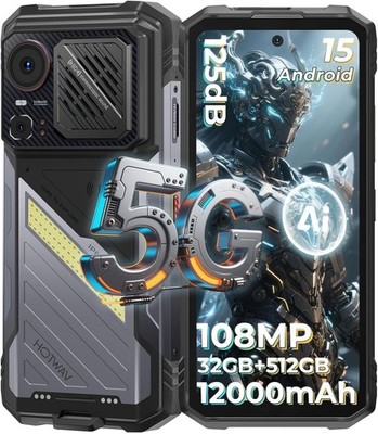 Outdoor Smartphone HOTWAV Hyper 8 Pro 5G 32GB+512GB 108+32MP 12000mAh Handy NFC