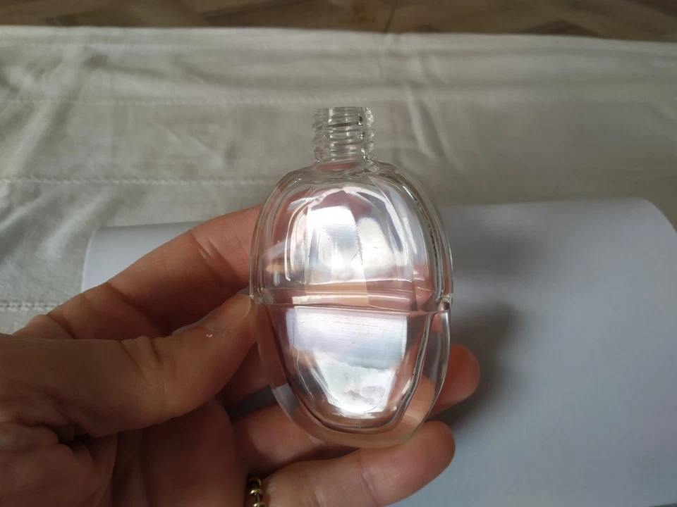 ANCIEN FLACON A PARFUM OU A SEL CRISTAL MÉTAL ARGENTÉ XIXe - Photo 4/4