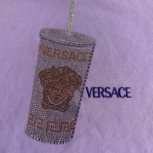 Young Versace girl purple Medusa Logo Hoodie Size 6y - Picture 3 of 10