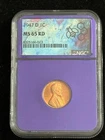 1947-D 1C Lincoln Wheat Cent - NGC MS65RD - Brilliant Uncirculated