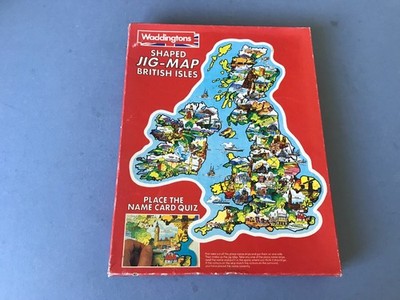 Jig-Map British Isles Waddingtons Puzzle 1983 komplett