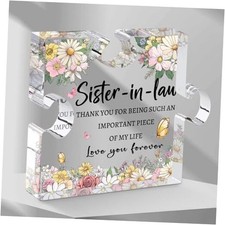 Gifts 3.9 Inch Sister in Law Plaque Mothers Day Gift for Sister Sister-in-Law