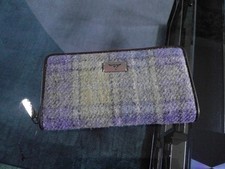Ladies Long Glen Appin Of Scotland Coin/Notes/ Card Purse Lilac/Green