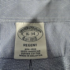 Brooks Brothers Regent Shirt Mens 16 34 Blue Long Sleeve Button Down