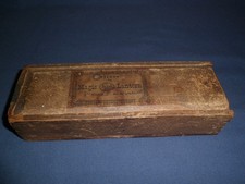 ANTIQUE MAGIC LANTERN GLASS SLIDES IN ORIGINAL WOODEN BOX