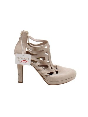 Tamaris Damen Heels UK 6,5 Creme 100% Wildleder Plateau