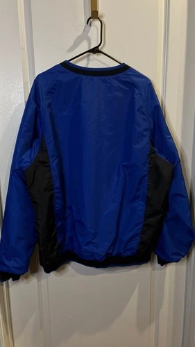 Nike Team Lined Windbreaker V Neck Pullover Blue Black XL image 3