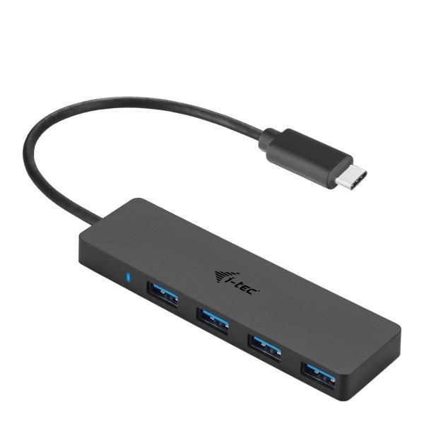 I-Tec Nero C31hub404 Hub Usb 4 Porte Usb-A Usb 3.0 5 Gbit/S Con Spina Usb-C C31hub404 - Immagine 3