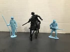 Lot of 2 1950’s Marx Zorro Garrison Troops & Lido Zorro Figure on Horse Disney