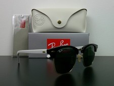 Classic Ray-Ban RB3016 W0365 Clubmaster Sunglasses Black/White  Gold Never Worn