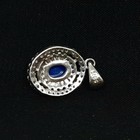 World Class 2.05ctw Blue Opal & White Sapphire Baguette 925 Silver Pendant — photo 3