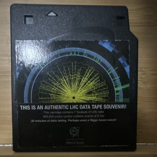 CERN LHC Data Tape Souvenir Storage Capacity 1TB Data Tape Cartridge Black