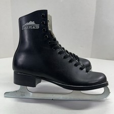 Lake Placid Vintage Black Figure Ice Skates Women's Size 6 SLM Blades Model 286