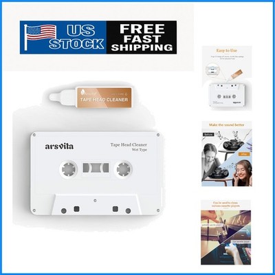 Tape Cleaning Kit: Audio Cassette Head Cleaner for Home & Portable Use