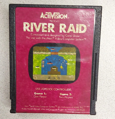 Activision River Raid Atari 2600 Game Cartridge 1982 Multiplayer Shooter