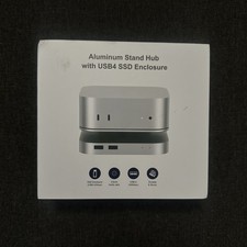 Qwiizlab 40Gbps Mac mini M4/M4 Pro Stand Hub with USB4 NVMe SSD Enclosure