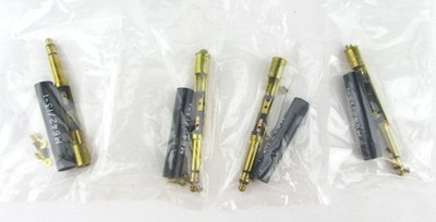 Switchcraft M642/13-1  TT Stereo Plug Black, Set of 4 - NOS, Free Ship