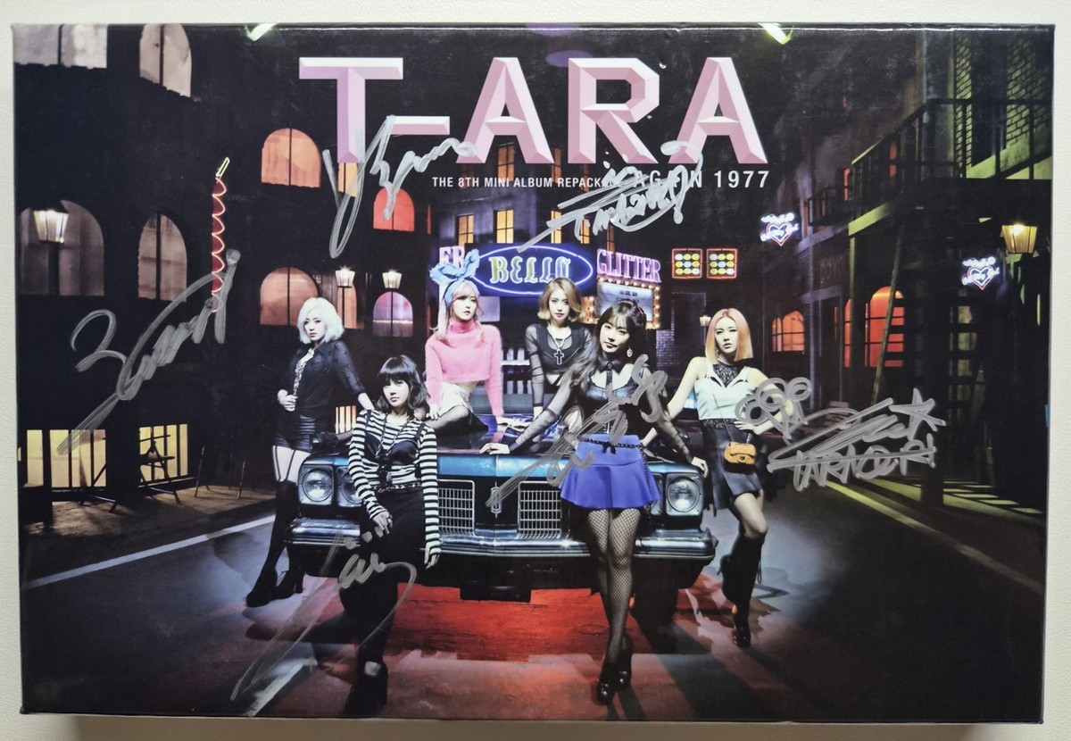 T-ARA [Again 1977] All Member Autographed Signed Album TARA UNIQUE